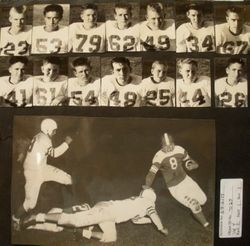 Analy High School Tigers football, 1953--unidentified football players and an unidentified game