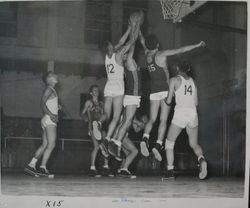 Analy High School Tigers basketball 1949--Analy vs San Rafael at San Rafael