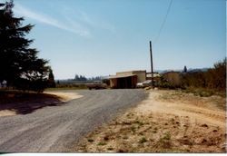 Don and Marcia Hallberg's fruit stand at 2401 Gravenstein Highway North, Sebastopol, California, 1975