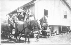 First apple dryer on the Perry Ranch, Twin Pines Ranch, in Sebastopol, about 1910