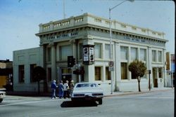 Sierra National Bank at junction of Highway 116 and 12 in Sebastopol, California, 1970s