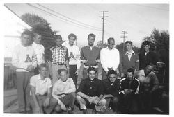 Analy High School 1948-1949 year athletes in street dress