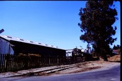 Railroad tracks behind Speas Distillery buildings, September, 1970