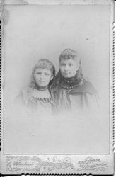 Nora and Edna Elfman, family relatives or friends of the Sebring/Allen family, about 1875