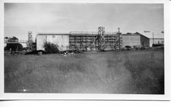 Remodeling of O. A. Hallberg & Sons apple dryer/dehydrator at Graton Road and Bowen Street in Graton, California, 1944