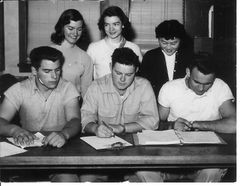 Analy High School yearbook photo of Student Council Finance Committee, 1953