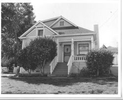 Circa 1905 Queen Anne cottage house in the Morris Addition, at 256 West Street, Sebastopol, California, 1993