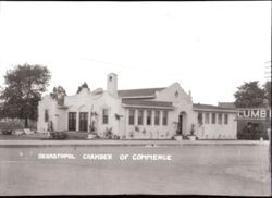 Sebastopol Chamber of Commerce building built in 1923 at the corner of Santa Rosa Avenue and Petaluma Avenue