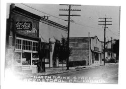 West side of North Main Street Sebastopol near Healdsburg Avenue with shops