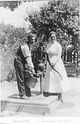 Fred B. Scudder and his mother, Evaline Berry Scudder