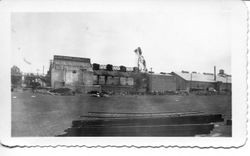 Remodeling of O. A. Hallberg & Sons apple dryer/dehydrator at Graton Road and Bowen Street in Graton, California, 1944