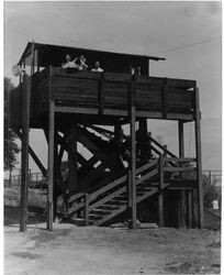 Watch tower located on Analy High School grounds on Wallace Street and used during World War II and Korean War, between 1940 and 1950s