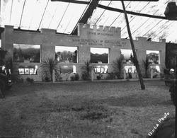 Gravenstein Apple Show, 1931, with a display of a replica of a building representing the State Department of Agriculture of the State of California