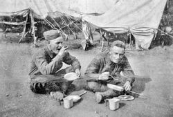 Karl Asman in the 115 Engineers, Co. D, at Camp Kearny, California, 1917