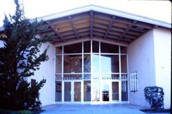 Veterans Memorial Auditorium on High Street in Sebastopol, California, about 1970