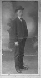 Studio portrait of unidentified man, about early 1900s