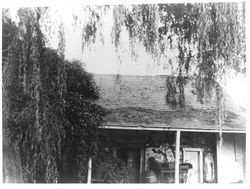 Back of an adobe house on the O'Farrell Ranch (also known as Analy Ranch) owned by Jasper O'Farrell in Freestone, California