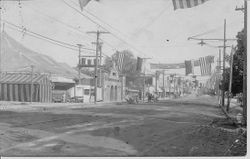 Sebastopol Main Street in 1914 decorated for the Gravenstein Apple Show