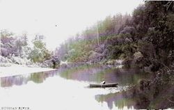 Man in rowboat on the Russian River
