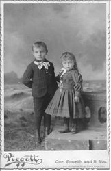 Ezra Jonas and his younger sister Rhoda L. Jonas, about 1890