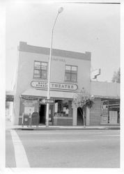 Main Street Theatre in the Crawford building at 104 North Main and Bodega Avenue in Sebastopol, about late 1980s