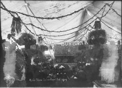 Gravenstein Apple Show exhibit in 1914 with Luther Burbank display