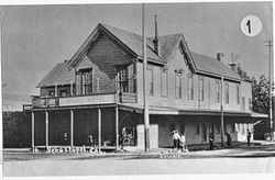 Analy Hotel at the southeast corner of Main Street and Bodega Avenue (facing Bodega), Sebastopol, about 1904