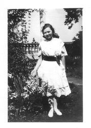 Bunni Cornelia E. Myers as a young girl in summer party dress