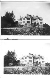 Seven photos of Analy Union High School in Sebastopol, about 1924