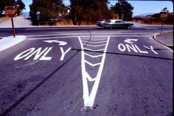 Intersection of Fircrest Avenue and Gravenstein Highway South, Sebastopol, California, 1970