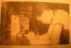 Pete Masuoka, American of Japanese descent, at Santa Rosa Junior Collage, about 1941