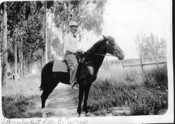 Superintendent George C. Turner on horseback on Barlow Ranch