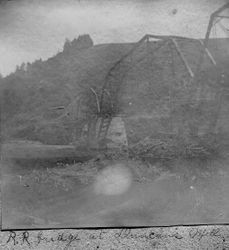 Bridge over the Russian River at Duncans Mills, about 1908