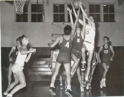 Analy High School basketball B team of 1949-50--Analy Tigers vs Vallejo
