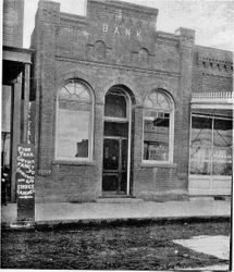 Sebastopol's first bank, the Bank of Sebastopol at 132 North Main Street, about 1892