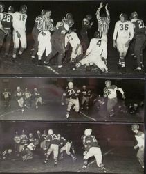 Analy High School football, fall, 1951--Analy vs Petaluma in a night game