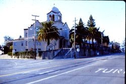 United Methodist Church on Healdsburg Avenue in Sebastopol, California, 1970s