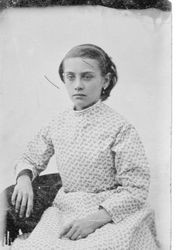 Unidentified young girl (possibly friend or family member of Otis Allen family), circa 1870