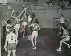 Analy High School Tigers basketball 1952--home game at Analy with Tamalpais on Friday, January 11, 1952