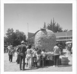 SAGU (Sebastopol Apple Growers Union) display at the Enmanji Temple during the Gravenstein Apple Fair in 1973