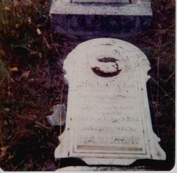 Headstone of Henrietta Taylor Gilliam in the Gilliam Cemetery on Sullivan Road near Graton