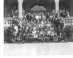 Analy Union High School Class photo, taken on the steps of the original Analy Union High School, about 1922