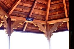 Construction of the gazebo at Brookhaven Park in Sebastopol, summer 1976