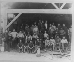 Group of lumbermen at Duncans Mills 1890