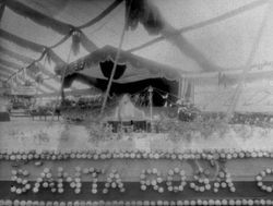 Gravenstein Apple Show display by Santa Rosa is a miniature of an apple orchard