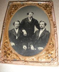 Portrait of three unidentified men--possibly brothers--circa 1870s?