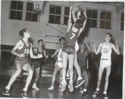 Analy High School basketball B team of 1949-50--Analy Tigers vs Vallejo