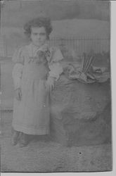 Studio portrait of unidentified girl child, about 1900s
