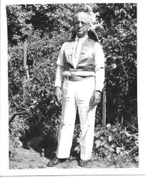 William S. "Bill" Borba wearing a costume or uniform of the Native Sons of the Golden West with a hat