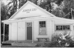 Jonive District School, built in 1885, at 2000 Jonive Road, Sebastopol, California